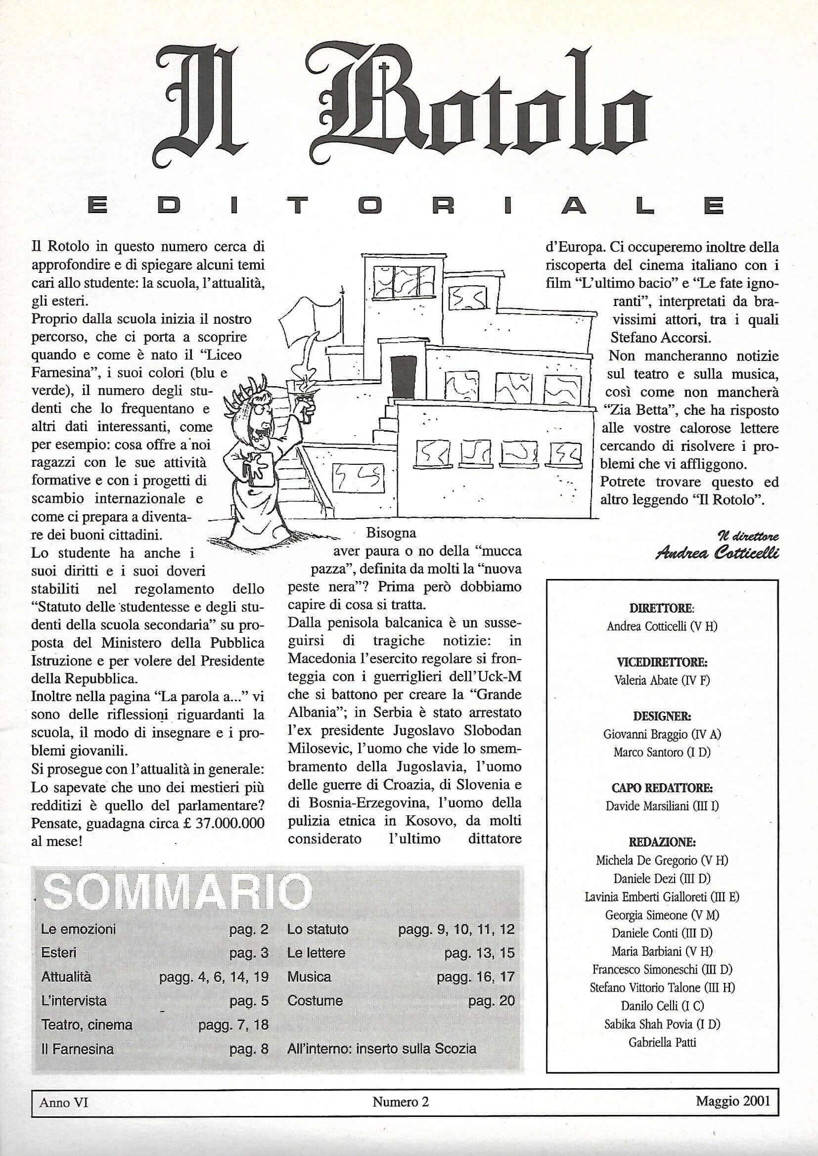 Il Rotolo, n. 2 Anno VI: Editoriale