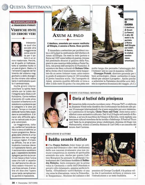 Panorama, n. 30 del 2004, pag. 30: Axum al palo