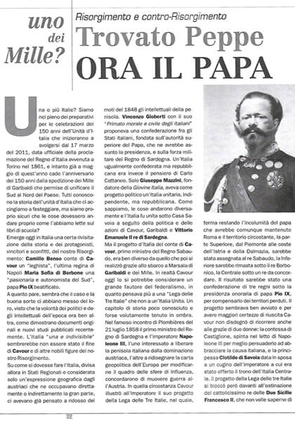 La Destra delle Libertà, n. 32 pagg. 32-33: Trovato Peppe ora il Papa