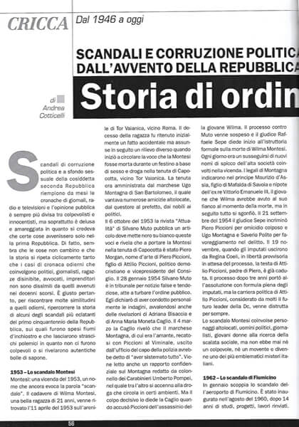 La Destra delle Libertà, n. 34 pagg. 56-59: Storia di ordinaria corruzione