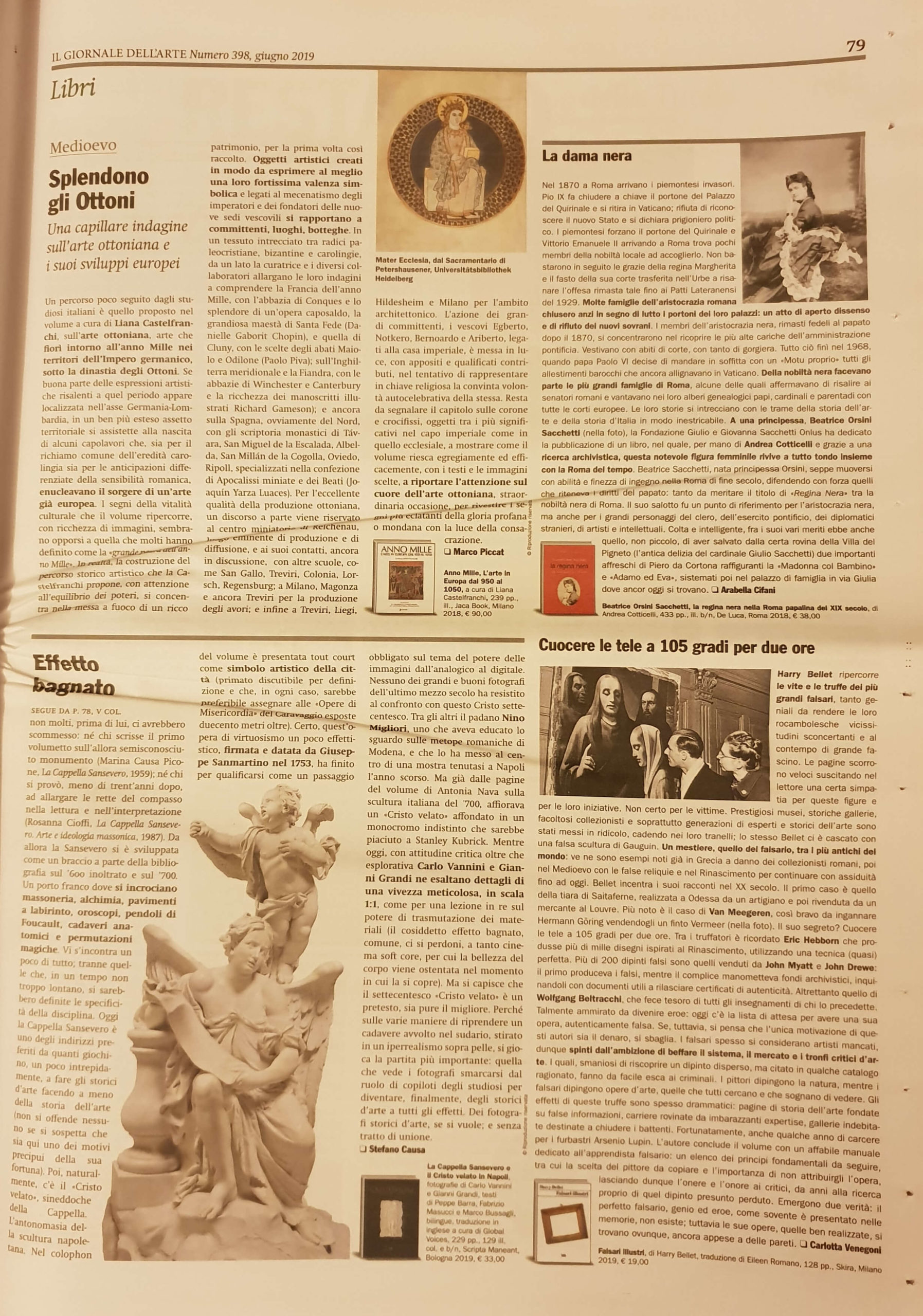 Il Giornale dell’Arte, Giugno 2019: “La dama nera”