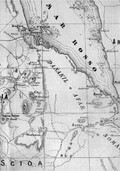 Carta geografica del Mar Rosso e dell’Africa Orientale (1885)