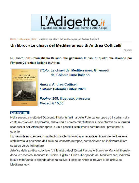 L’Adigetto, 17 Gennaio 2021