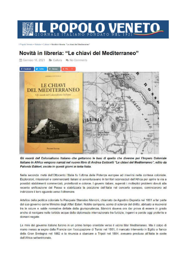 Il Popolo Veneto, 16 Gennaio 2021