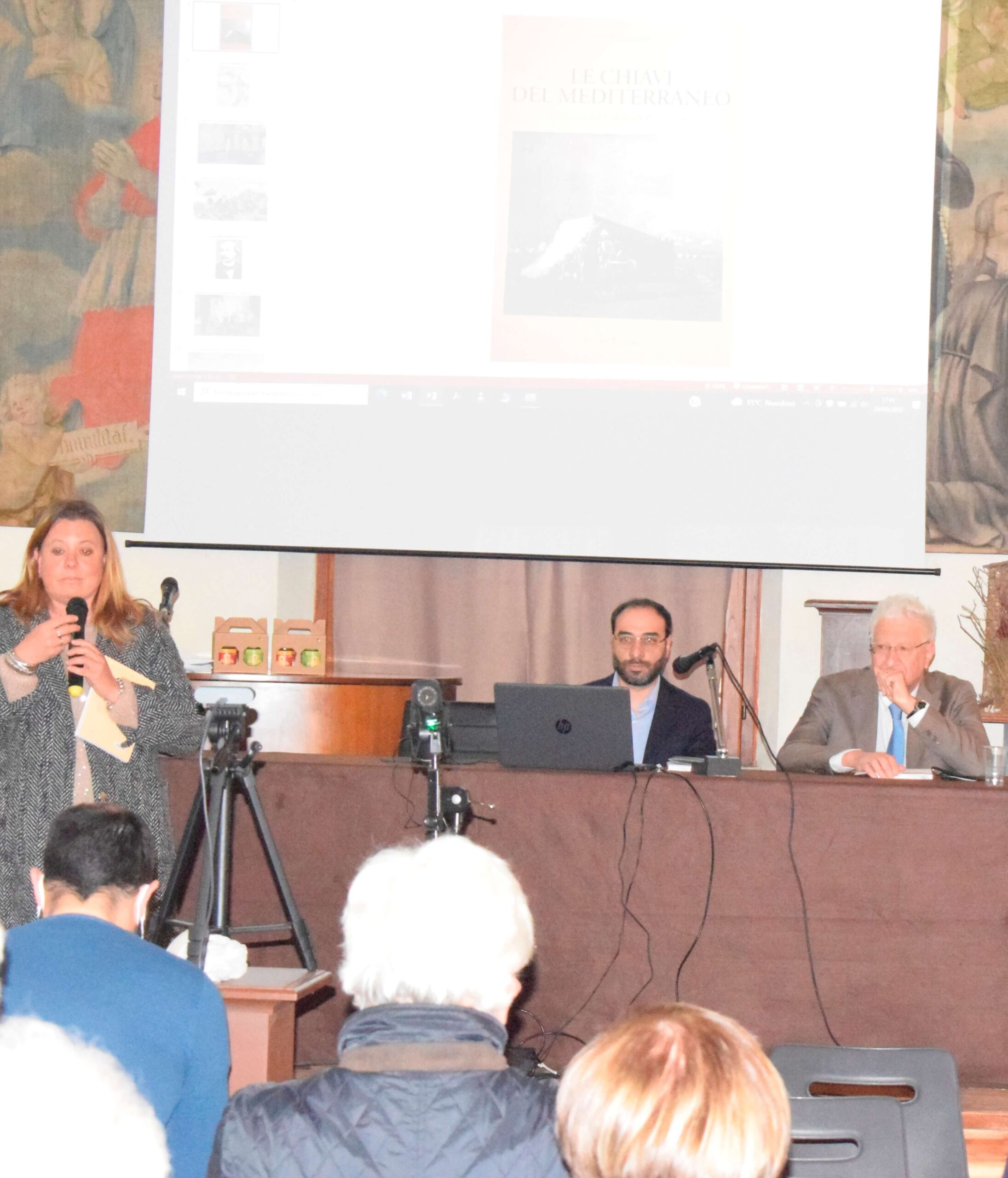 La Presidente della STAS Alessandra Sileoni, il Giornalista Andrea Cotticelli e il Ministro Plenipotenziario Marco Claudio Vozzi