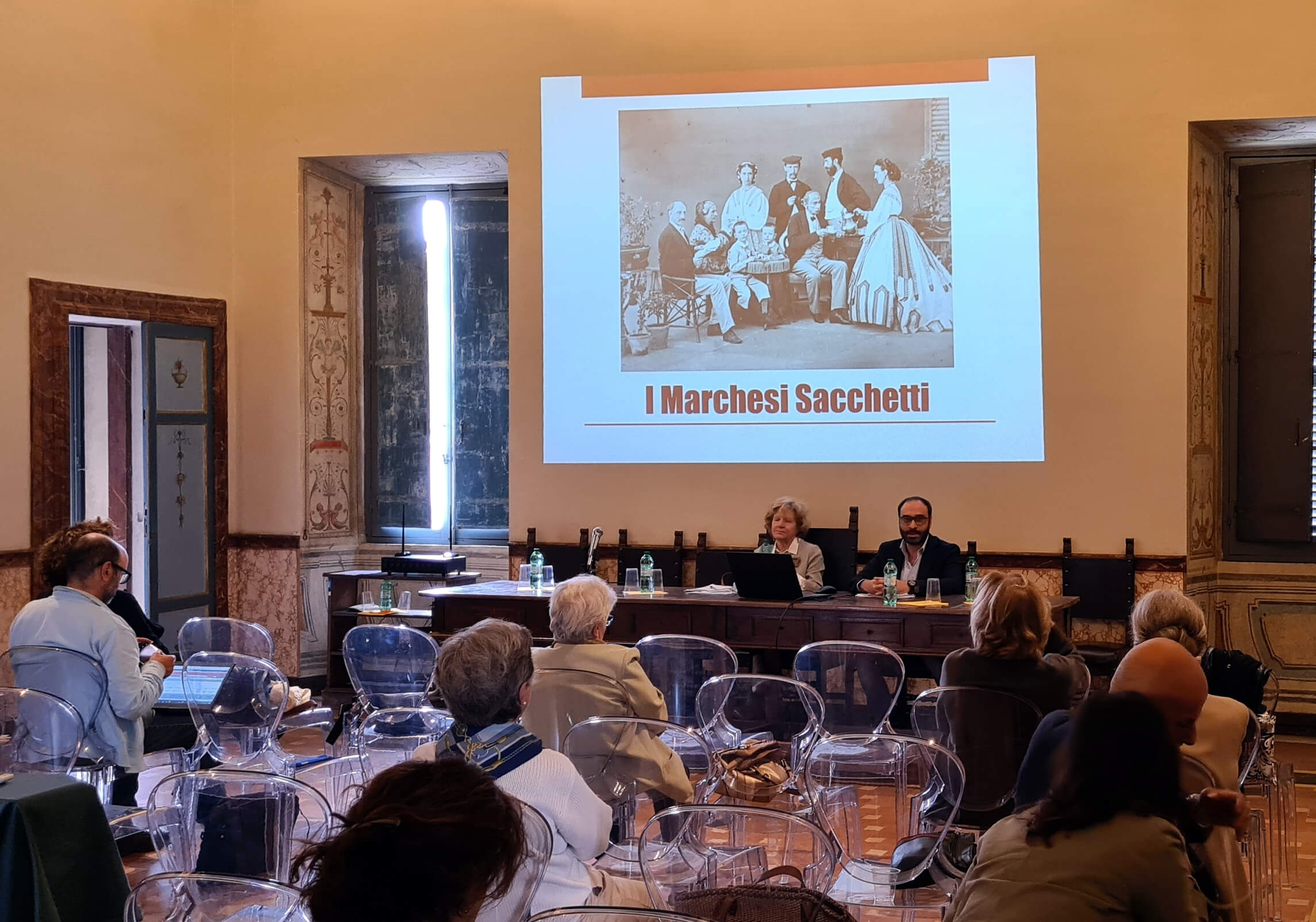 Convegno Studi Romani: il Giornalista Andrea Cotticelli e la Prof.ssa Maria Antonietta Visceglia