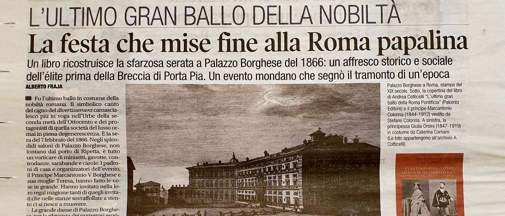 Libero: ''L’ultimo gran ballo della nobiltà'' Libero: ''L’ultimo gran ballo della nobiltà''