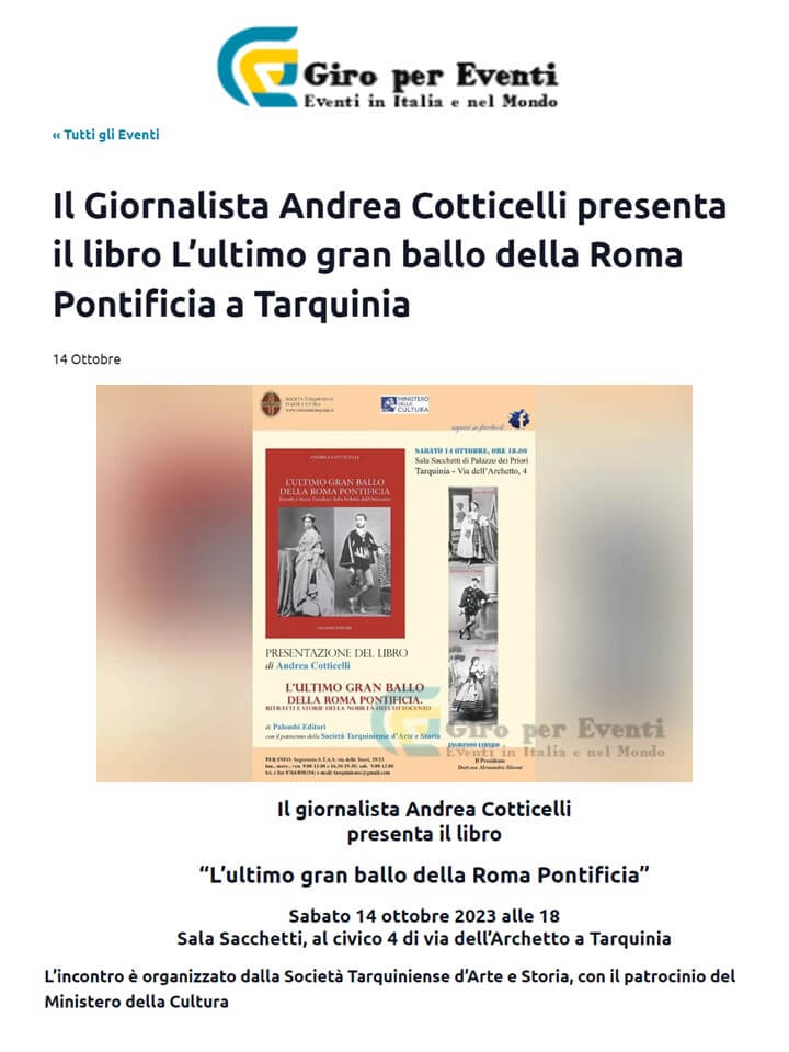 Giro per Eventi, 11 Ottobre 2023