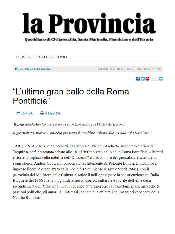 La Provincia, 10 Ottobre 2023