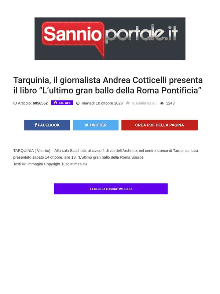 SannioPortale.IT, 10 Ottobre 2023