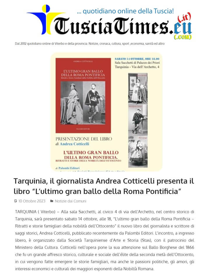 TusciaTimes, 10 Ottobre 2023