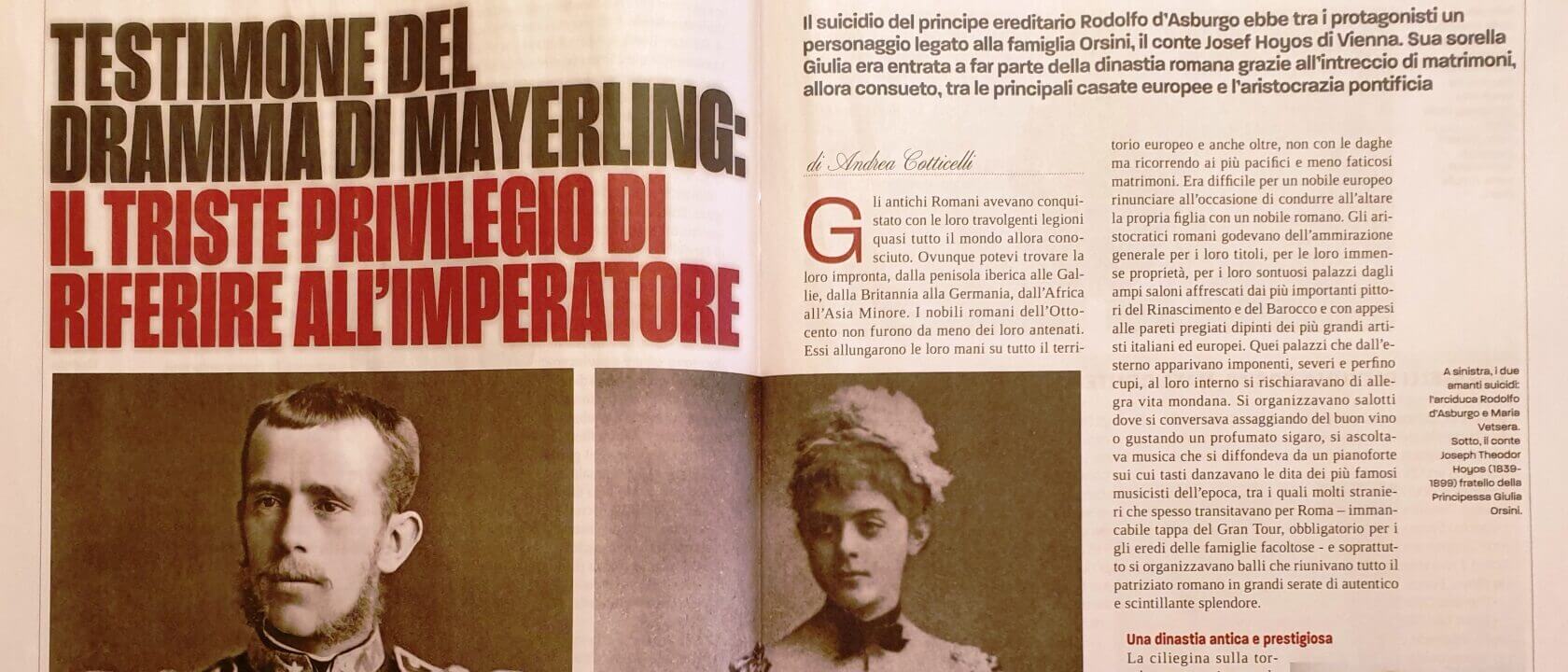 BBC History Italia:Testimone del dramma di Mayerling:il triste privilegio di riferire all’Imperatore