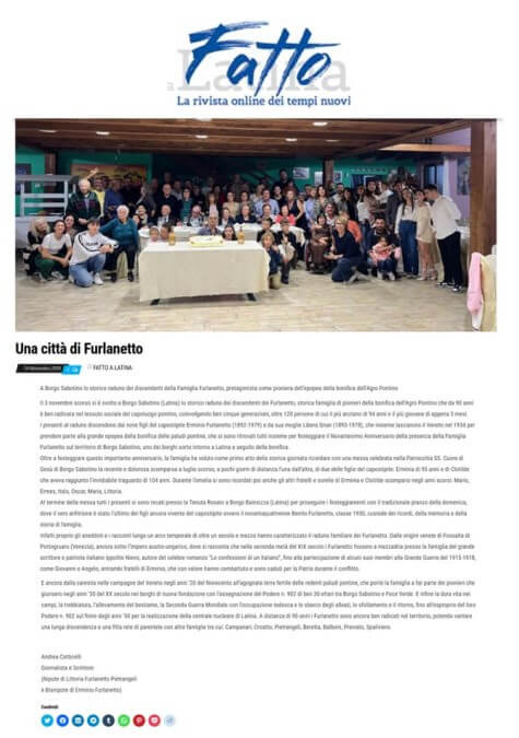 Fatto a Latina, 14 Novembre 2024: Una città di Furlanetto