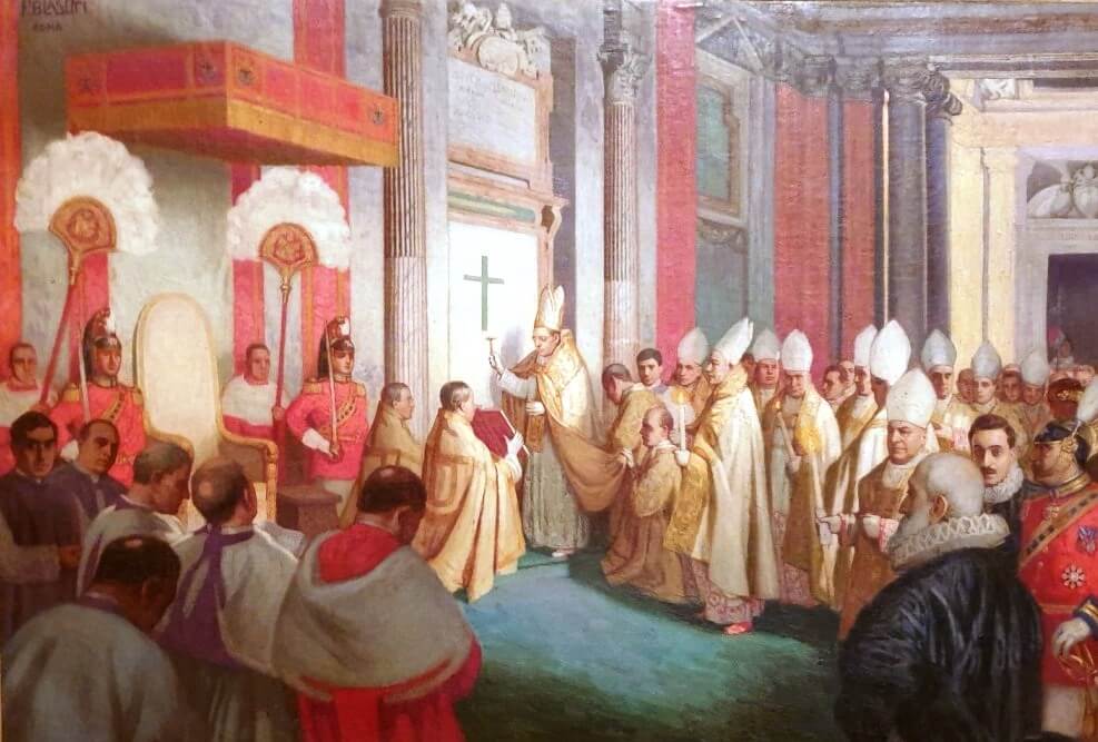 Nell’opera di Francesco Blasetti donata da Andrea Cotticelli alla STAS vi è ritratto in primo piano a destra il Marchese Giovambattista Sacchetti (1893-1974) Foriere Maggiore dei SS. PP. AA. a cui è intitolata la Sala Sacchetti del Palazzo dei Priori di Tarquinia sede della STAS