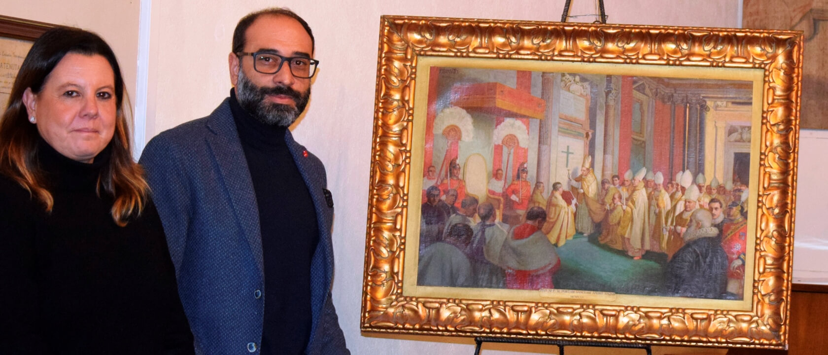 Andrea Cotticelli ha donato alla STAS l’opera di Francesco Blasetti“Pius XI P.M. Portam Sanctam Aperit AN.JVB. MCMXXV”in occasione del Giubileo 2025