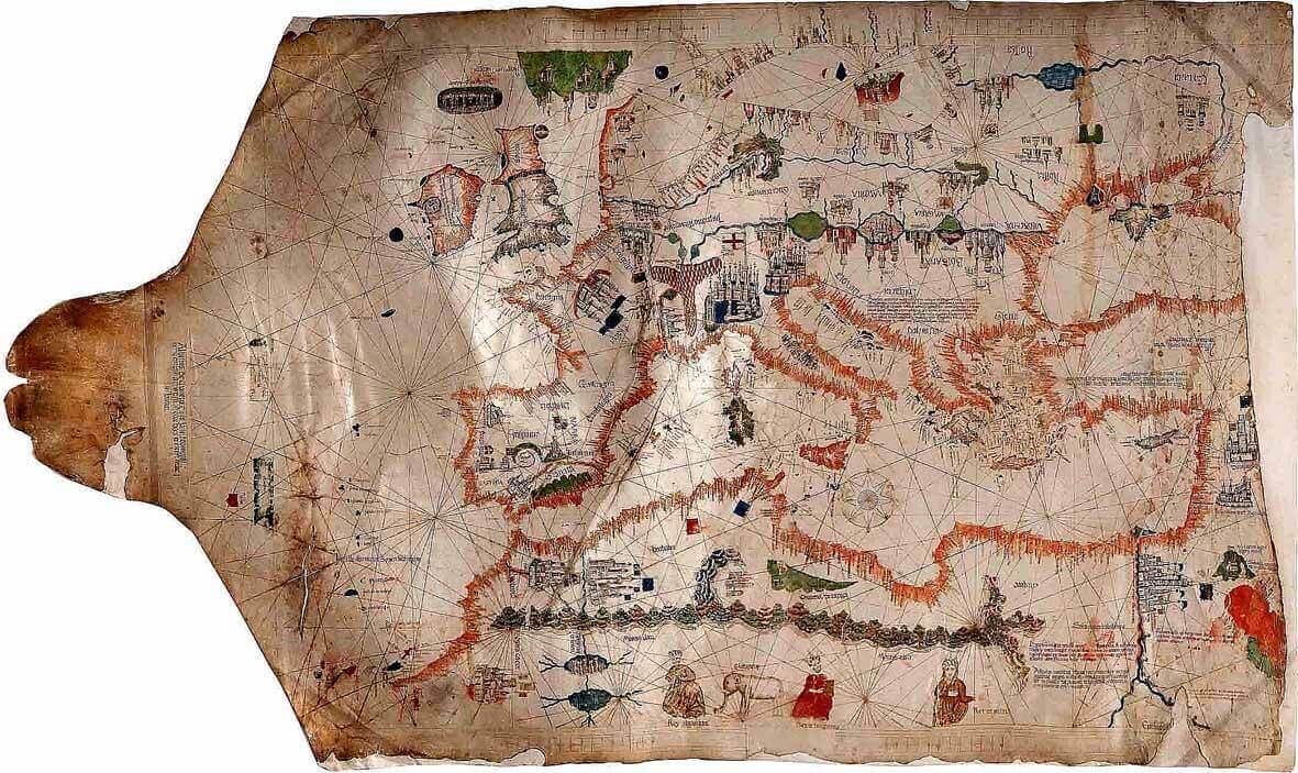 La “Carta Nautica di Albino de Canepa” del 1480 è il pezzo più pregiato delle Collezioni della Società Geografica Italiana